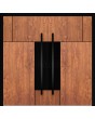 LIM v35 double - porte d'entrée double en aluminium avec texture et décor bois