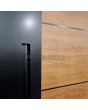 LIM v36 double - double porte d'entrée en aluminium avec décor en bois