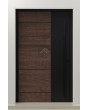 LIM v36 - porte d'entrée en aluminium avec pierre naturelle