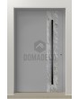 LIM V41 - porte d'entrée en aluminium recouverte d'une texture de pierre blanche