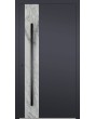 LIM V41 - porte d'entrée en aluminium recouverte d'une texture de pierre blanche