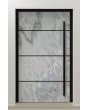 PIVOT V42 - pivot de porte d'entrée en aluminium avec texture pierre blanche