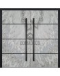 LIM V42 double - porte d'entrée double en aluminium recouverte d'une texture en pierre de roche blanche