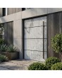 LIM V42 - porte d'entrée en aluminium recouverte d'une texture de pierre blanche