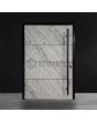 PIVOT V42 - pivot de porte d'entrée en aluminium avec texture pierre blanche