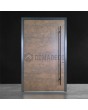PIVOT V53 - porte pivotante en aluminium rouillé recouverte de quartz fritté rouillé