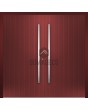 LIM v62 double - porte double en aluminium avec rayures verticales