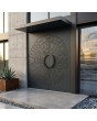 Porte d'entrée double en aluminium anthracite avec motif fraisé