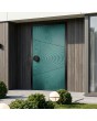 LIM V66 - aluminum entrance door with milled pattern