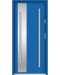 Sta Valle trois - porte d'entrée simple en acier avec vitrage