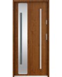 Sta Valle trois - porte d'entrée simple en acier avec vitrage