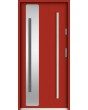 Sta Valle trois - porte d'entrée simple en acier avec vitrage