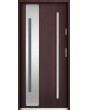Sta Valle trois - porte d'entrée simple en acier avec vitrage