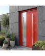 Sta Valle trois - porte d'entrée simple en acier avec vitrage