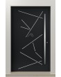PIVOT Vario-inox - porte d'entrée pivotante en aluminium avec rayures