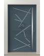 PIVOT Vario-inox - porte d'entrée pivotante en aluminium avec rayures