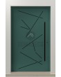 PIVOT Vario-inox - porte d'entrée pivotante en aluminium avec rayures