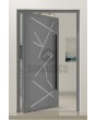 PIVOT Vario-inox - porte d'entrée pivotante en aluminium avec rayures