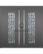 LIM VFL2 double - porte d'entrée double en aluminium avec verre décoratif