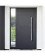 Aluminium anthracite Porte d'entrée LIM à charnières avec fenêtre latérale gauche