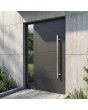 Porte d'entrée moderne en aluminium anthracite