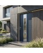 Porte d'entrée en aluminium anthracite avec vitrage
