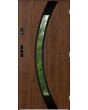 Sta Andromeda noir - porte extérieure simple en métal avec cadre noir autour du vitrage