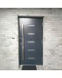 Porte d'entrée contemporaine en aluminium anthracite
