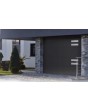 WIS E1D2 - porte de garage sectionnelle avec élément décoratif argenté