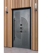 LIM M13 - porte en aluminium avec texture grise en métal fraisé