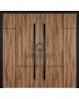 LIM WOODLINE 1 Double - porte double en aluminium avec stratifié haute pression en noyer