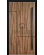 LIM WOODLINE 1 - porte d'entrée en aluminium avec stratifié haute pression en noyer