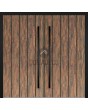 LIM WOODLINE 2 Double - double porte en aluminium recouverte de stratifié haute pression Tambora imitation bois
