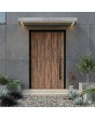 porte d'entrée revêtue de stratifié imitation bois