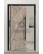 PIVOT WOODLINE 3 - porte pivotante recouverte d'imitation bois sapin platine