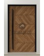 LIM WOODLINE 4 - porte d'entrée en aluminium aspect bois recouverte de stratifié haute pression Creek Larch