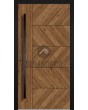 LIM WOODLINE 4 - porte d'entrée en aluminium aspect bois recouverte de stratifié haute pression Creek Larch