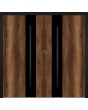 LIM WOODLINE 5 Double - porte d'entrée double en aluminium aspect bois recouverte de stratifié haute pression Barrique Oak