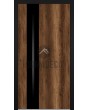 LIM WOODLINE 5 - porte d'entrée en aluminium aspect bois, revêtue de stratifié haute pression Barrique Oak