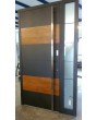 LIM C5 - porte d'entrée en aluminium avec décor en bois