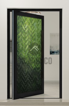 PIVOT FS1 - porte pivotante en aluminium de haute qualité avec verre thermofusible