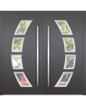 LIM 21A double - porte d'entrée extérieure double avec verre