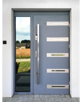 configuration personnalisée - Fargo porte d'entrée avec fixe latéral à gauche (vue de l'extérieur)