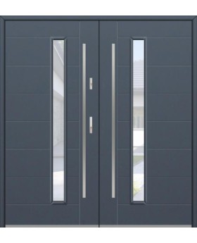 Fargo 42 double – porte-fenêtre en acier inoxydable pour entrée de maison