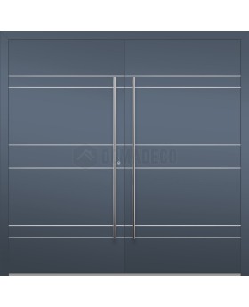 LIM Ad18 double / porte d'entrée française en aluminium