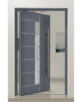 PIVOT AP02 - porte d'entrée pivotante en aluminium avec vitrage