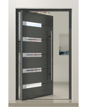 PIVOT AP18 - porte d'entrée pivotante contemporaine en aluminium