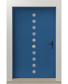 PIVOT Arlekin - grande porte pivotante en aluminium avec dix petits vitrages