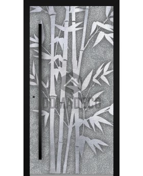 LIM Bamboo - porte d'entrée avec texture de bambou en métal fraisé