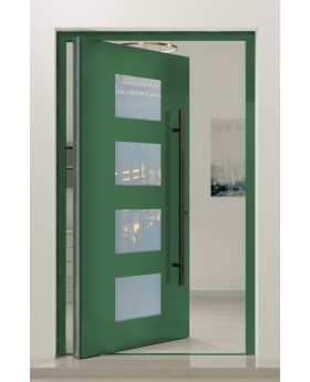 PIVOT C2 - porte pivotante en aluminium avec quatre vitres